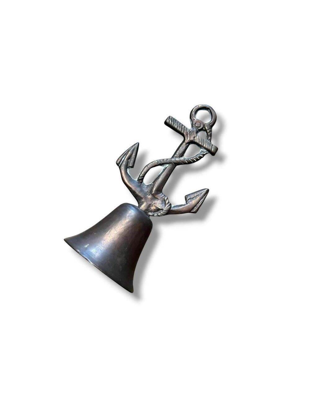 Vintage Silver Tone Metal Anchor Bell